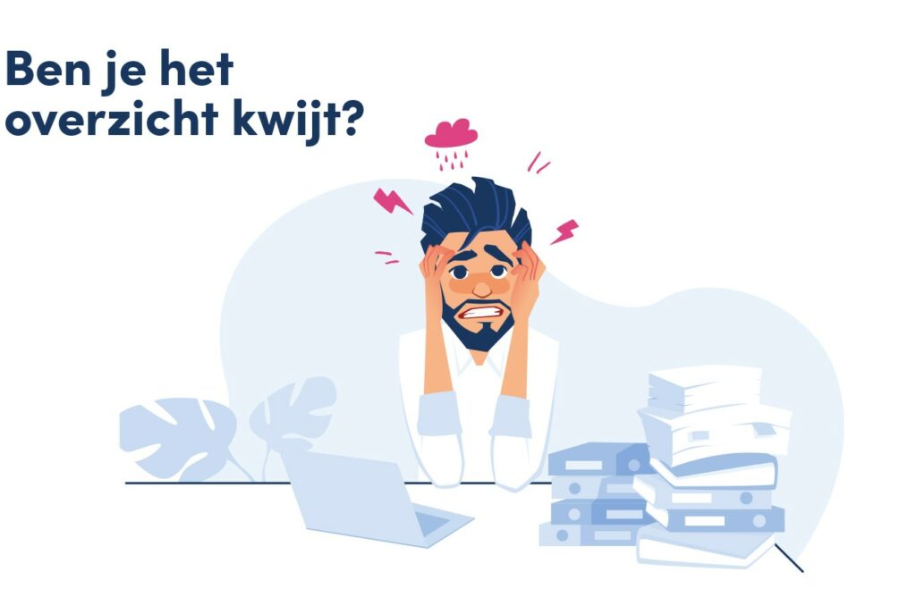 Illustratie van een verwarde man